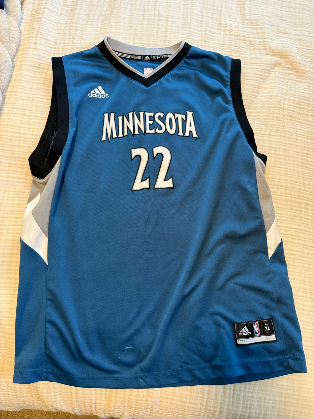 adidas Minnesota Blue Basketball Jersey 22